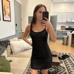 Chic Black Mini Slip Dress